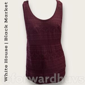 White House Black Market Plum Colored Tank Size Medium
